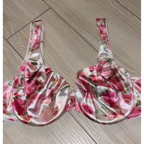 Vintage Maidenform Satin Seduction 7819 Unpadded Underwire Bra Floral Womens 38B - Picture 3 of 6